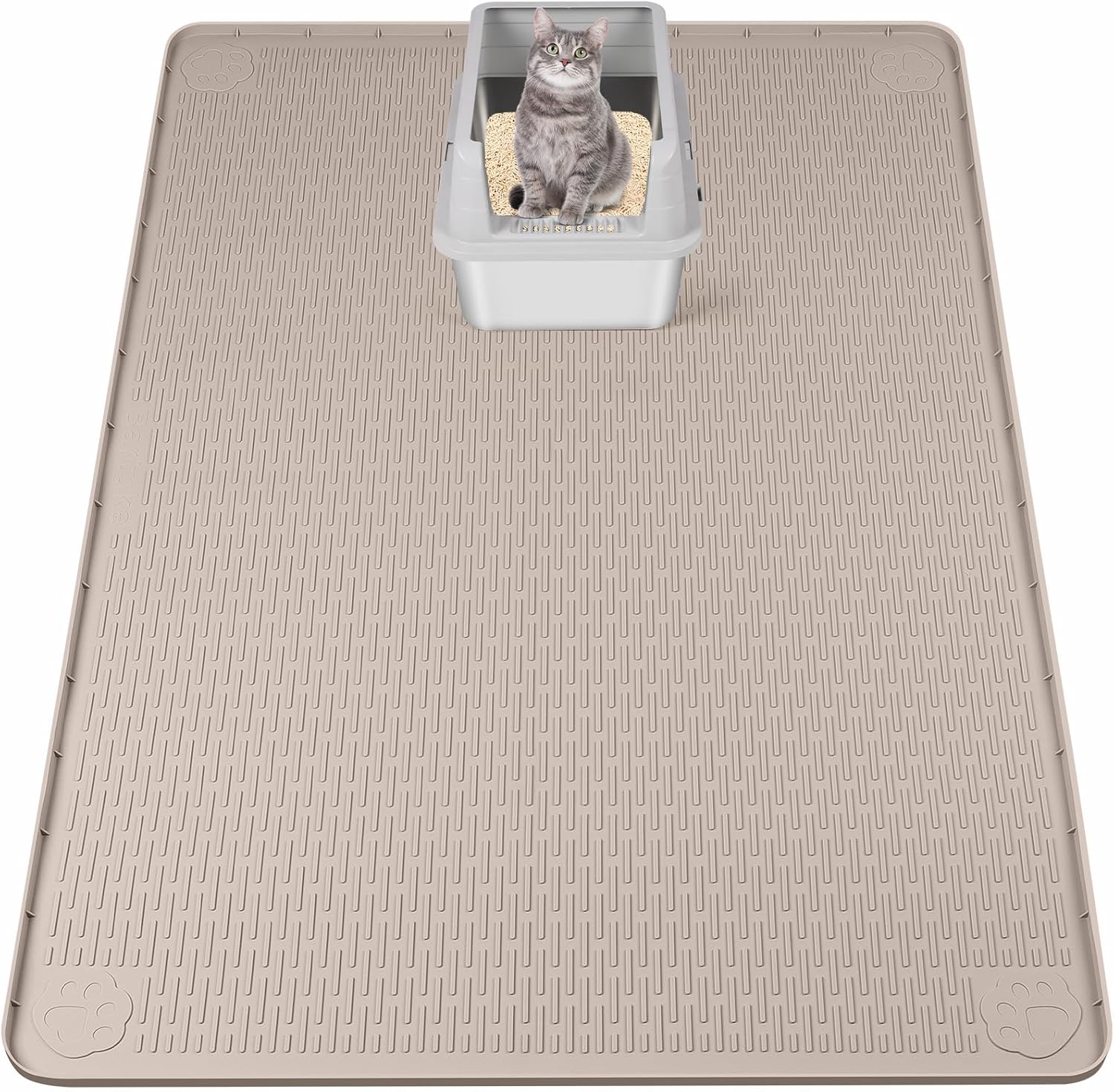 Bartuke XXL silicone litter mat with textured surface